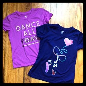 Girls Reebok M 10-12 Dance TWO shirt bundle